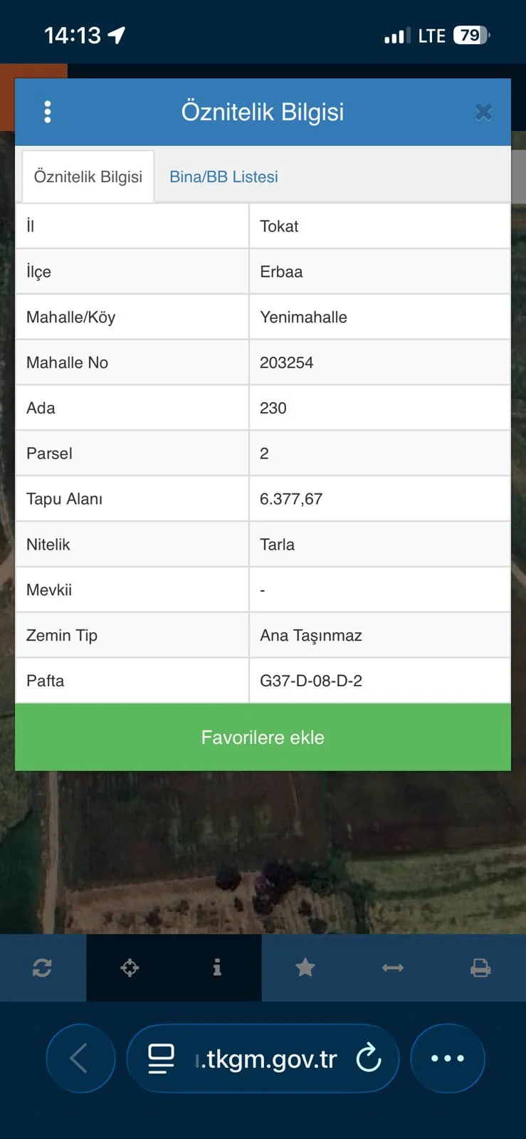 Tokat Erbaa Yeni Mahalle  kül farı Mevkiinde 6377 M2 Satılık tarla - Resim 2
